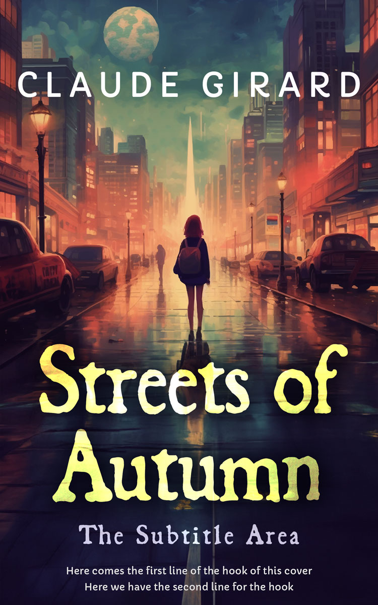 2D view of Premade Fantasy Book Cover - Whiskey