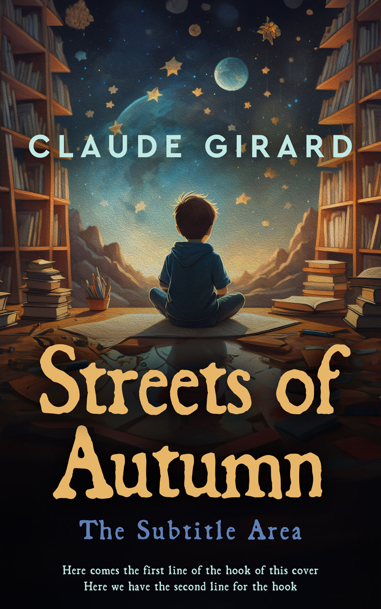 2D view of Premade Children's Book Cover - Thunder