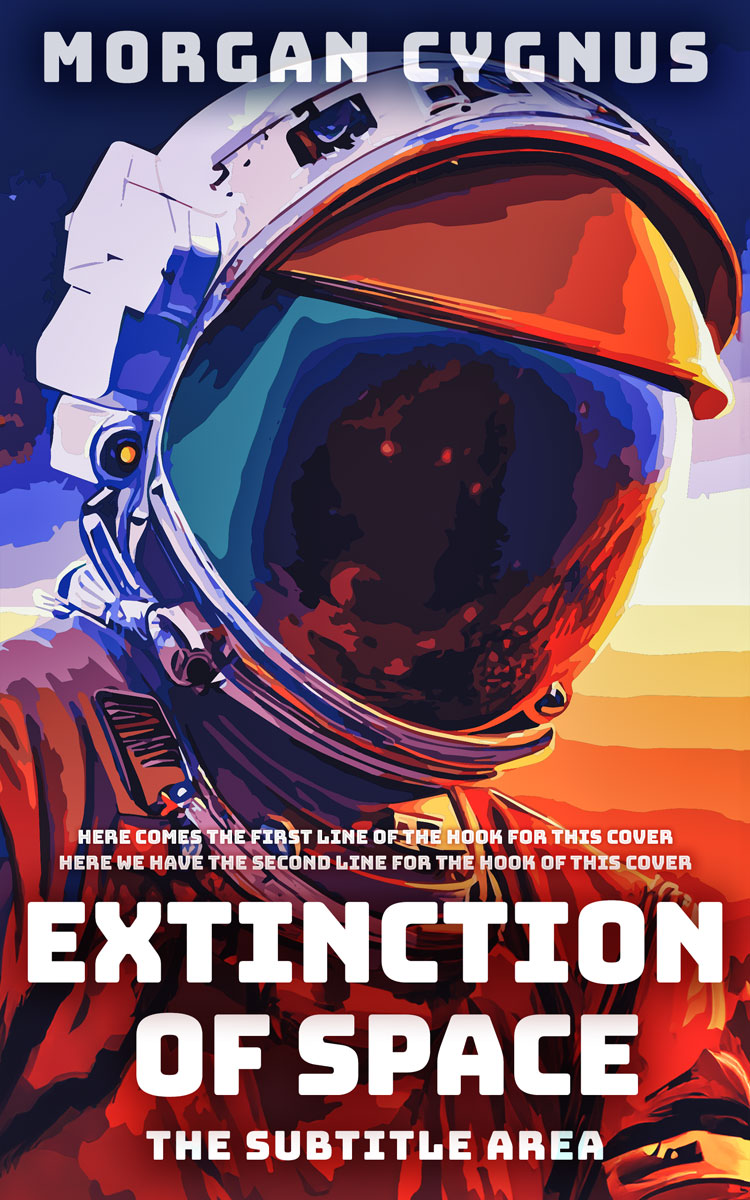 2D view of Premade Science Fiction Book Cover - Petite Orchid