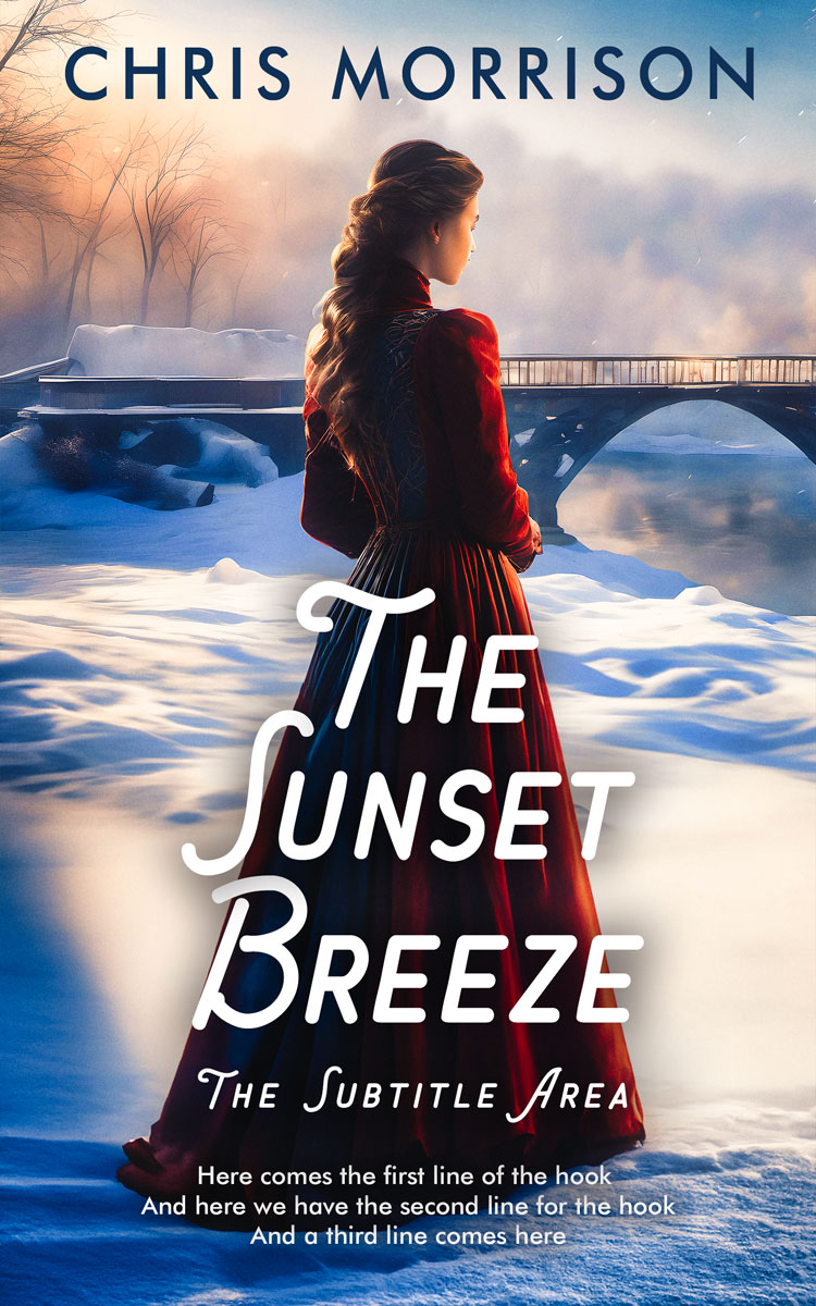 2D view of Premade Literary Fiction Book Cover - Silver Rust