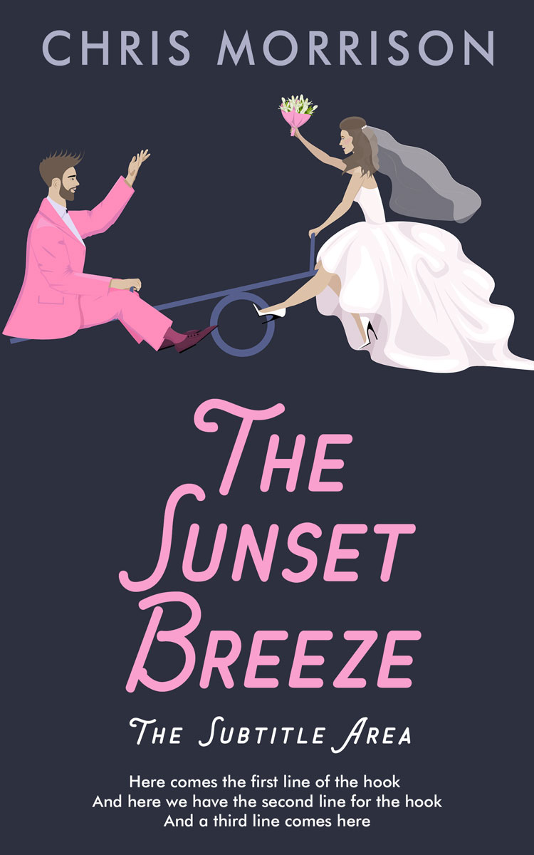 2D view of Premade Romance Book Cover - Outer Space