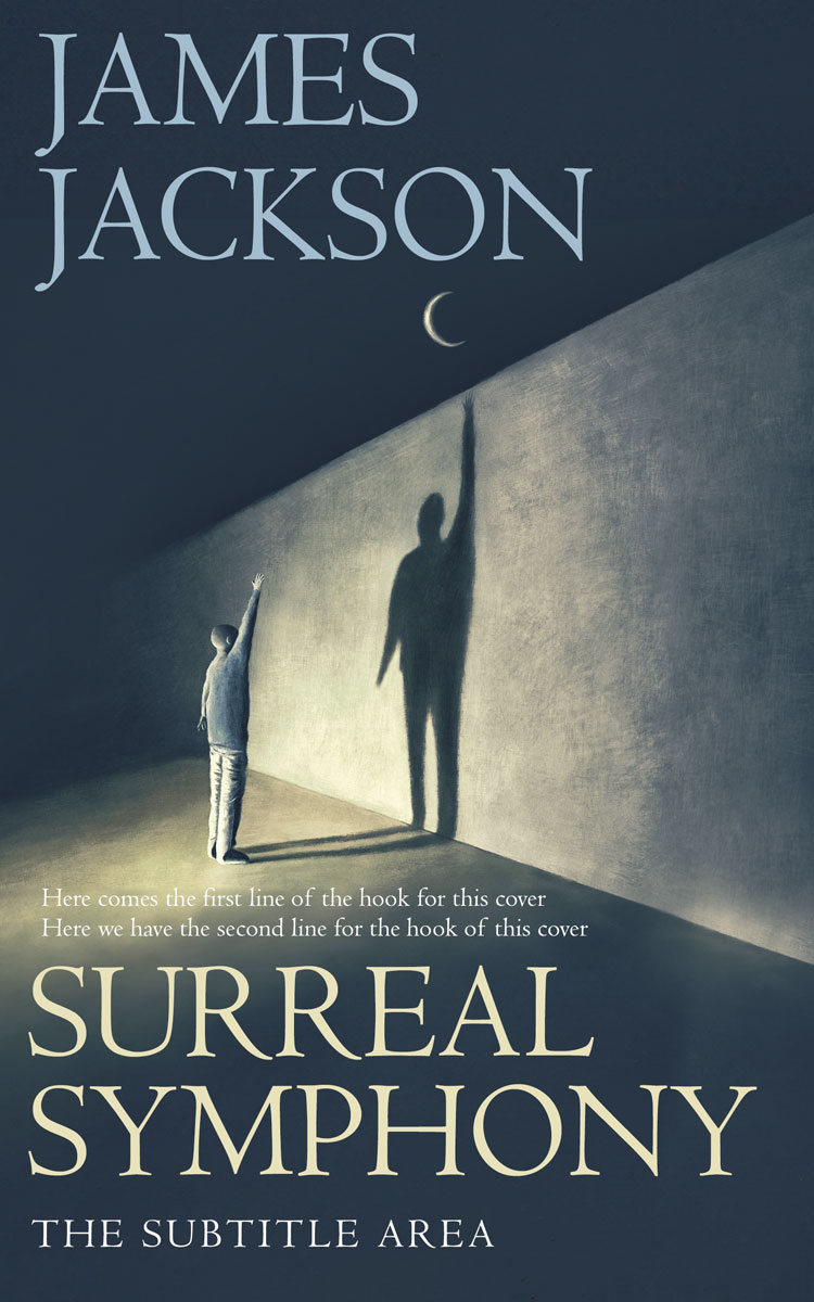 2D view of Premade Abstract Book Cover - Oxford Blue