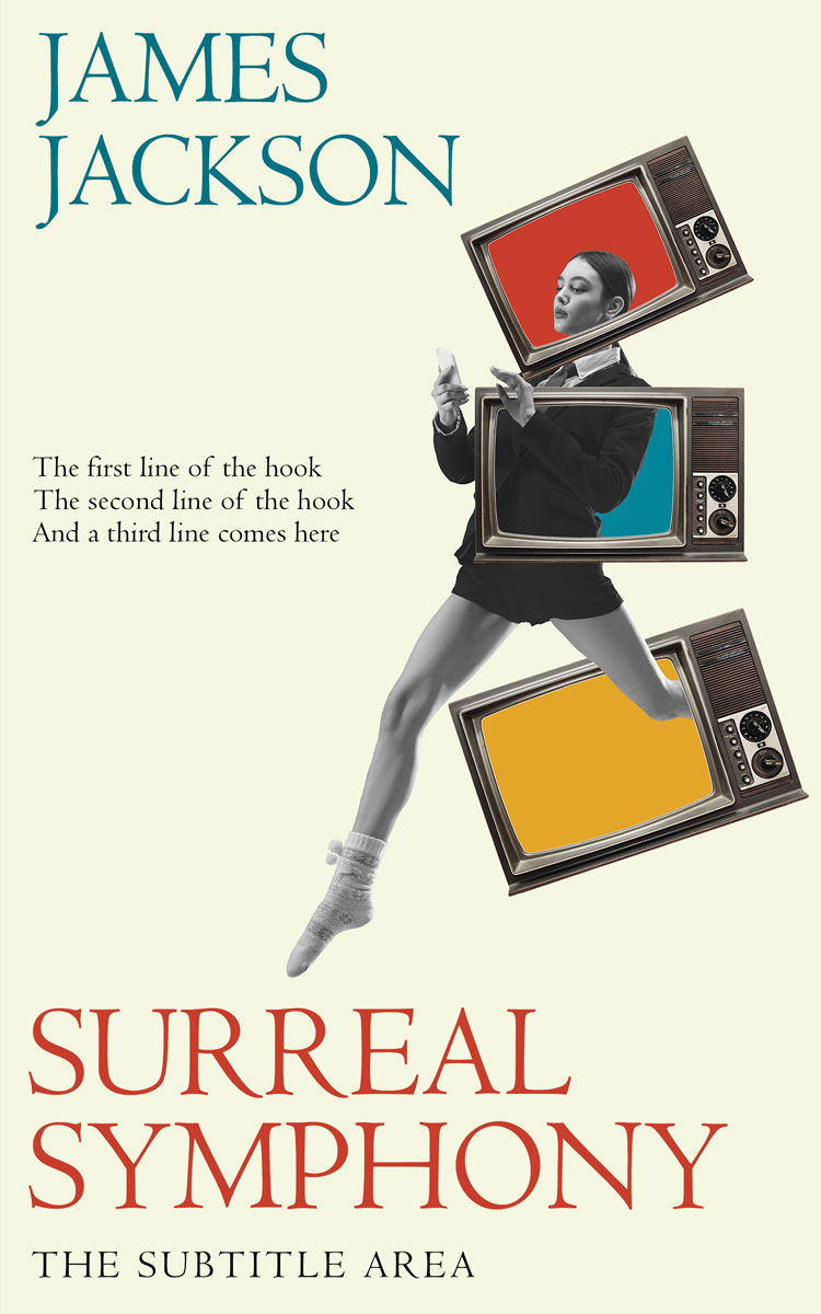 2D view of Premade Surreal Book Cover - Coconut Cream