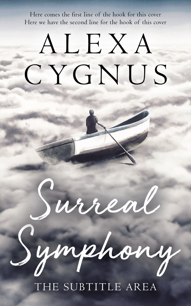 2D view of Premade Surreal Book Cover - Quill Gray