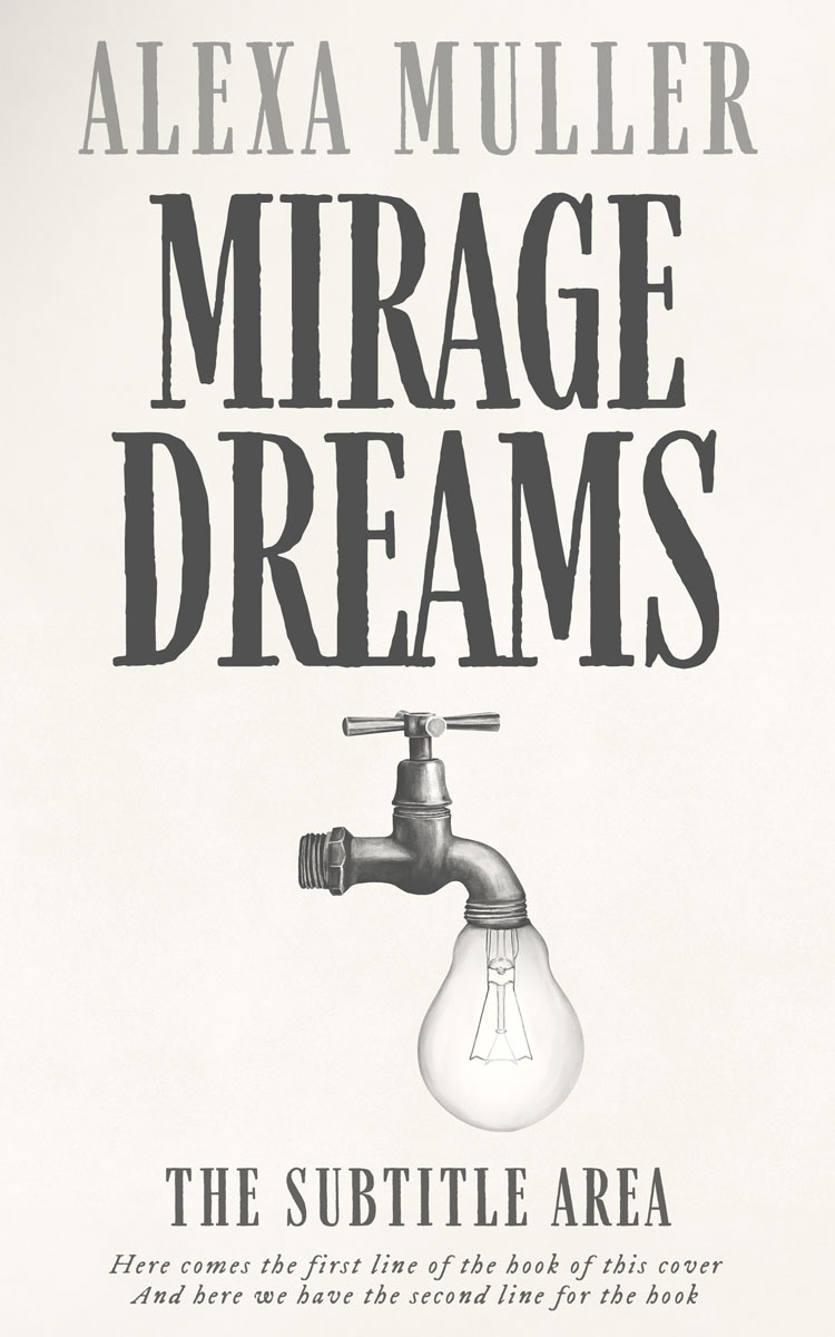 2D view of Premade Abstract Book Cover - Spring Wood