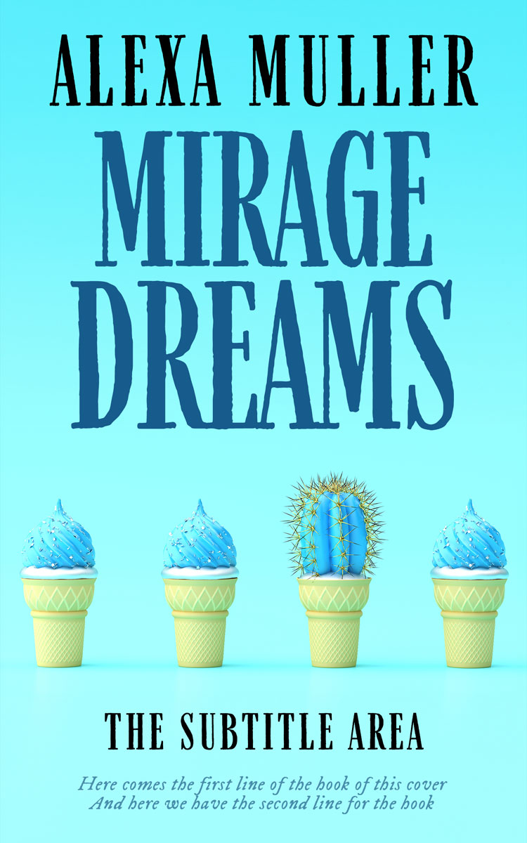 2D view of Premade Surreal Book Cover - Malibu