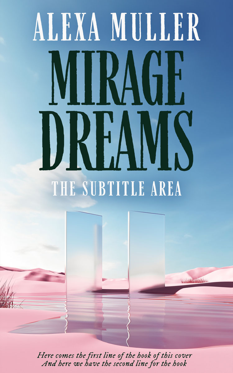 2D view of Premade Surreal Book Cover - Gray Suit