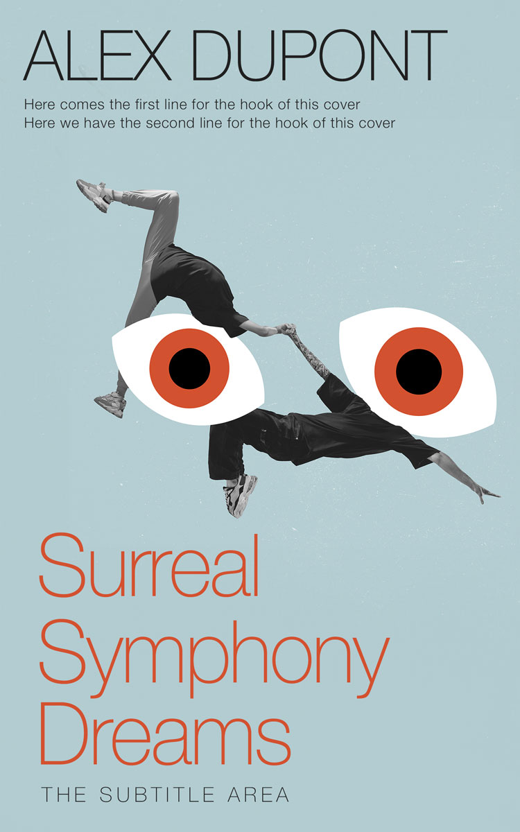 2D view of Premade Abstract Book Cover - Jungle Mist