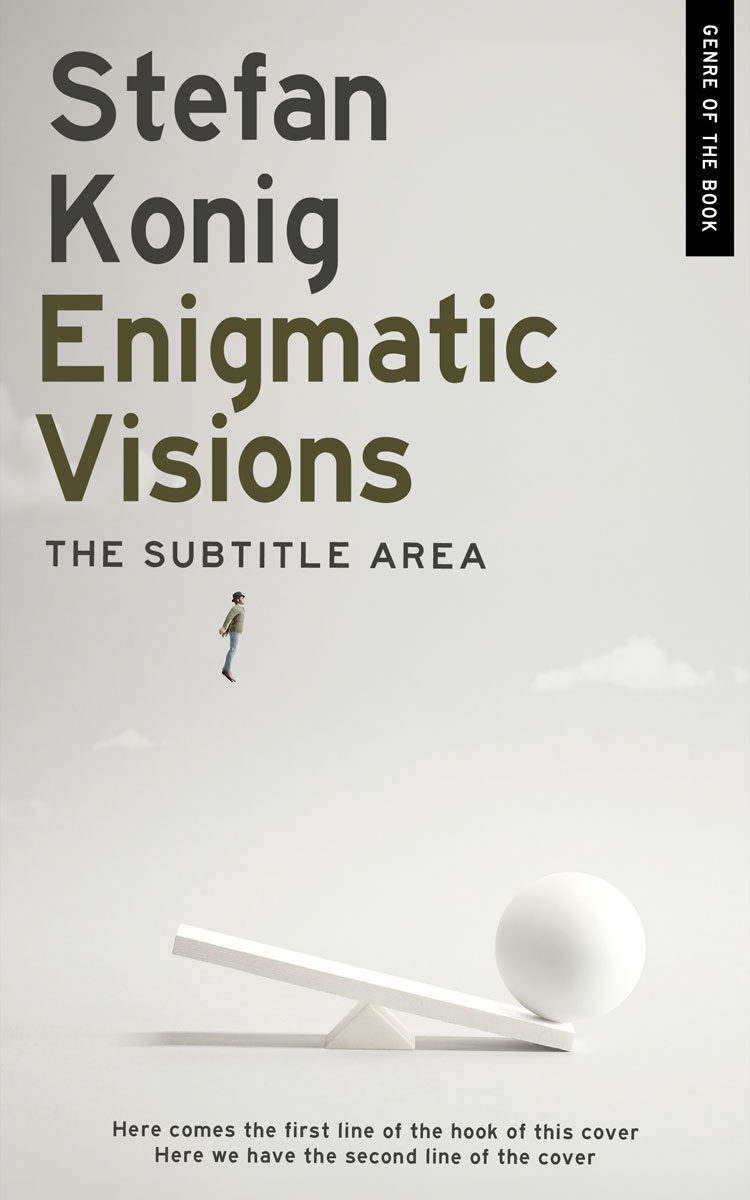 2D view of Premade Abstract Book Cover - Quill Gray