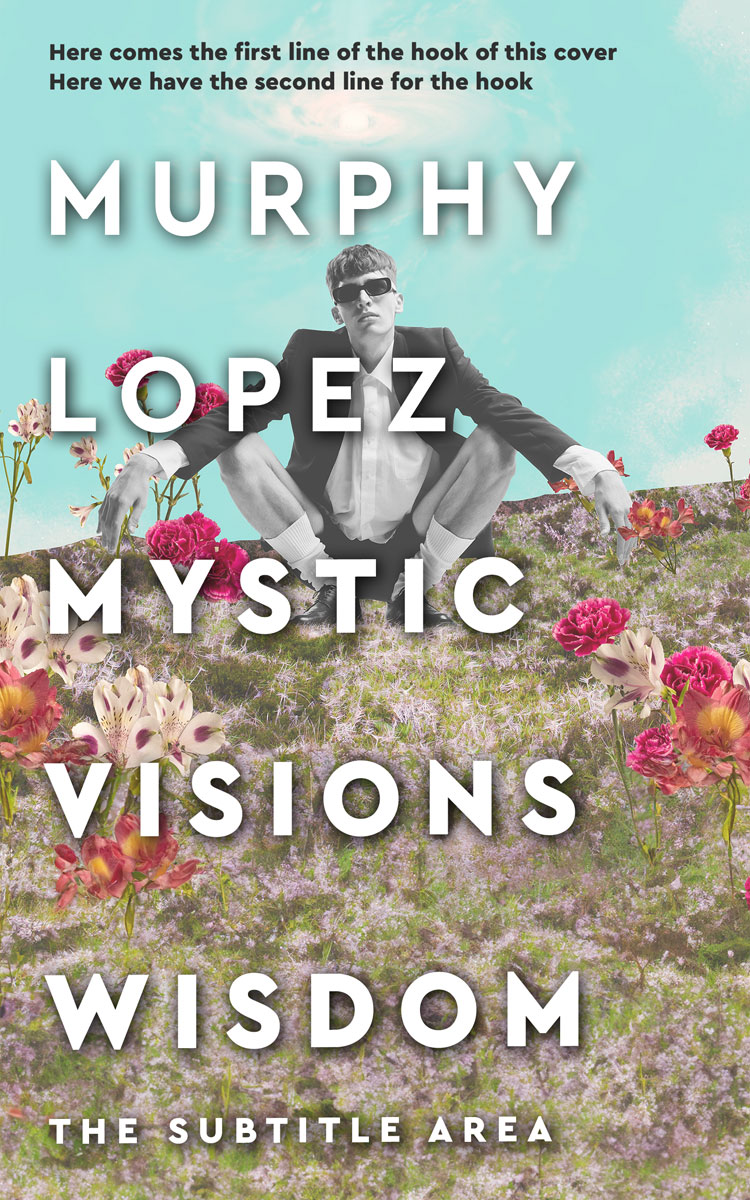 2D view of Premade Surreal Book Cover - Pewter