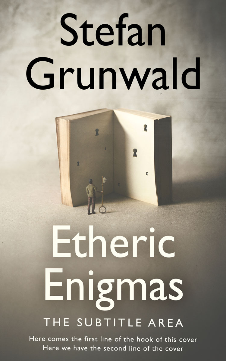 2D view of Premade Surreal Book Cover - Granite Green