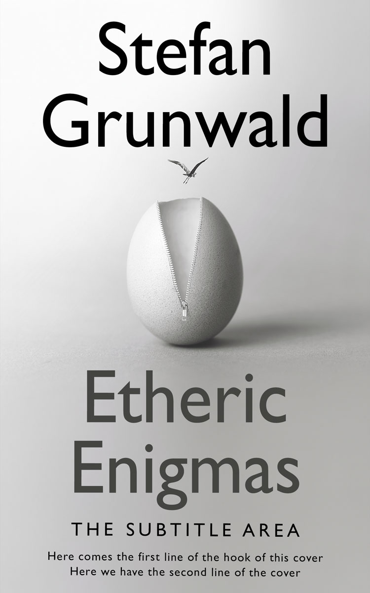 2D view of Premade Surreal Book Cover - Quill Gray