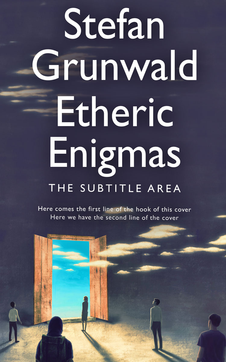 2D view of Premade Abstract Book Cover - Tuna