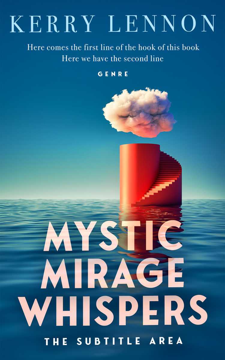 2D view of Premade Surreal Book Cover - Chathams Blue