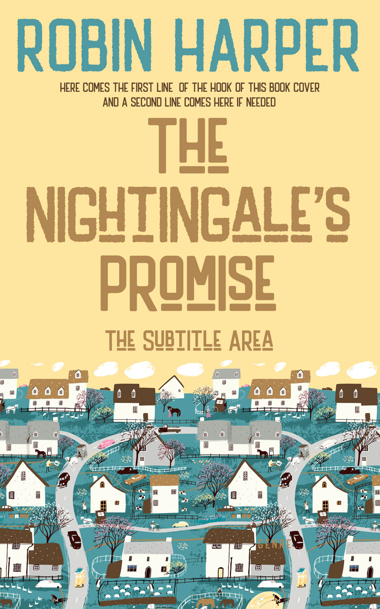 2D view of Premade Literary Fiction Book Cover - Faded Jade