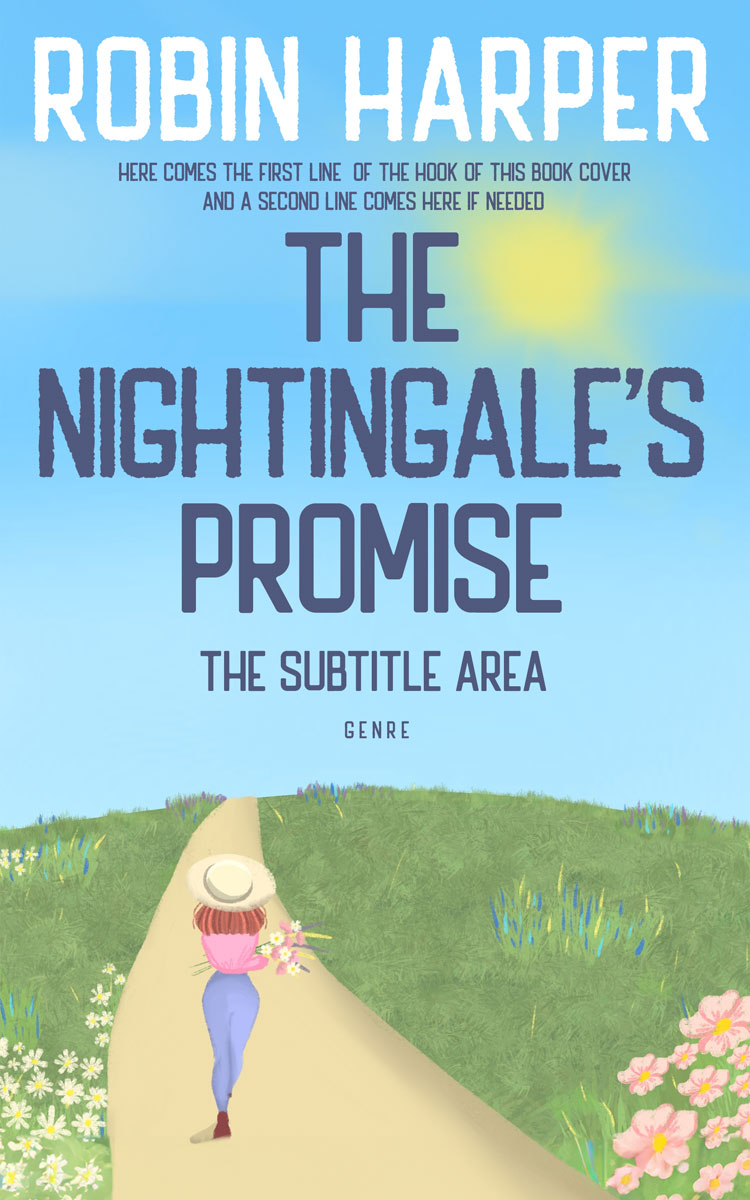 2D view of Premade Literary Fiction Book Cover - Cornflower