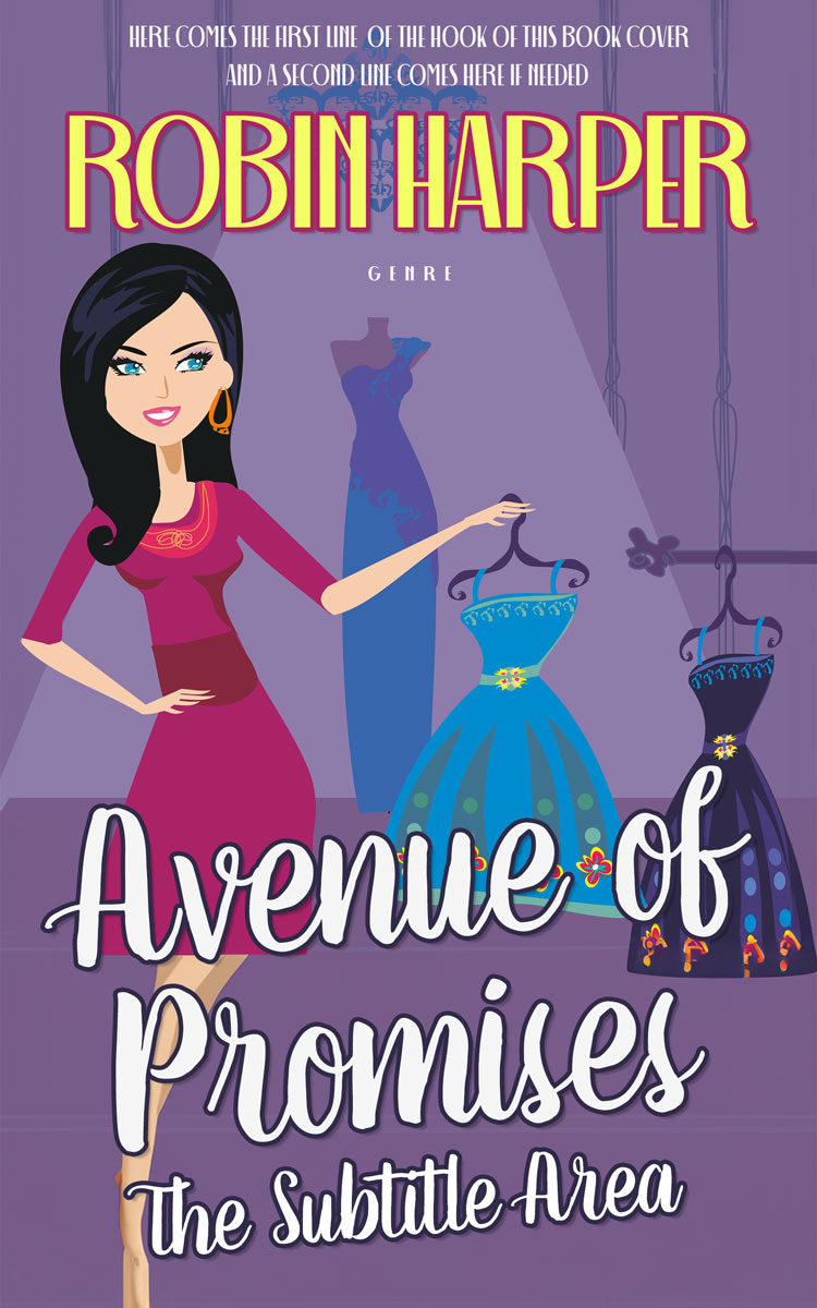 2D view of Premade Teen & Young Adult Book Cover - Trendy Pink