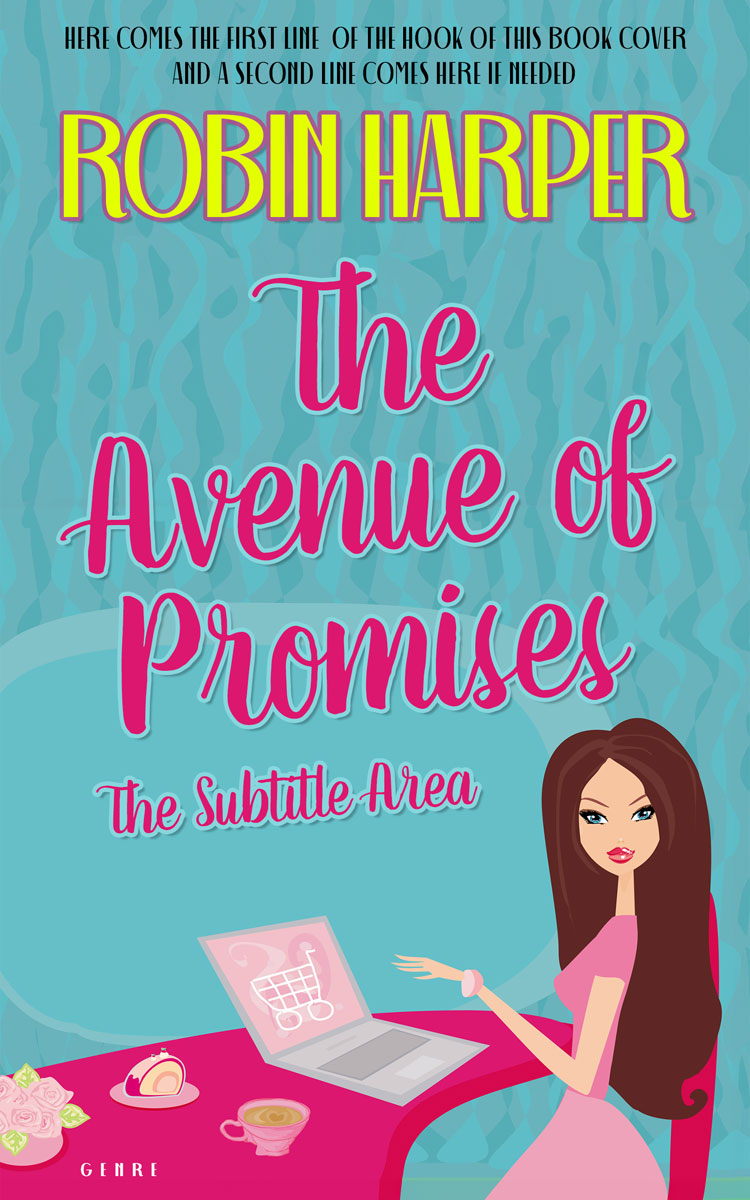 2D view of Premade Business Book Cover - Fountain Blue