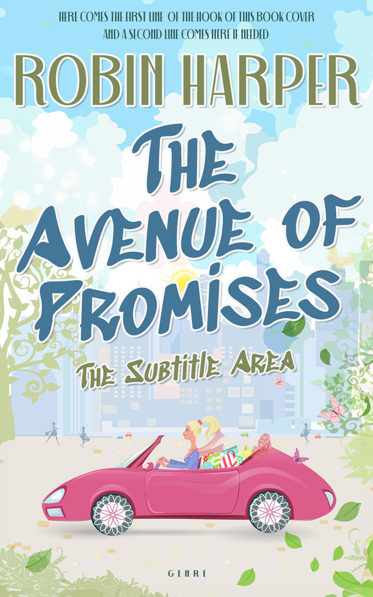 2D view of Premade Chick Lit Book Cover - Geyser