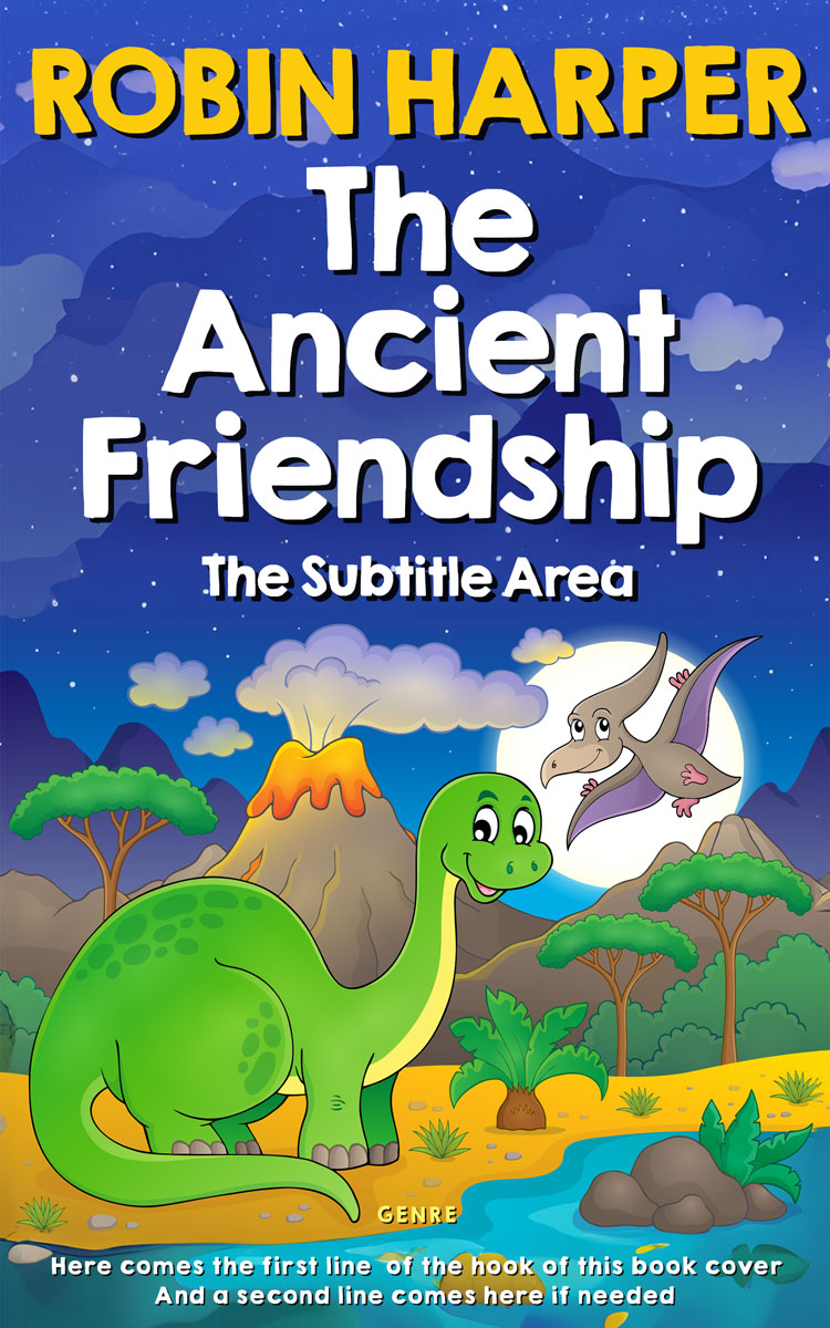 2D view of Premade Children's Book Cover - Chambray