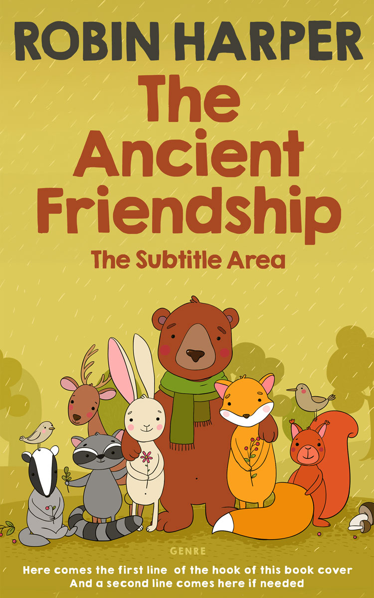 2D view of Premade Children's Book Cover - Turmeric