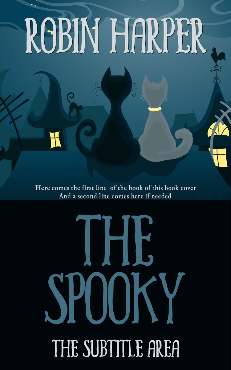 2D view of Premade Children's Book Cover - Black Pearl