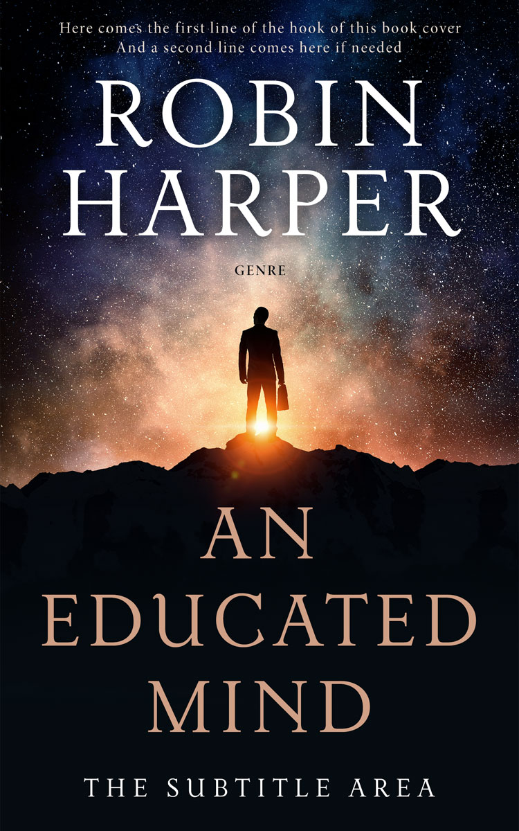 2D view of Premade Action & Adventure Book Cover - Tan