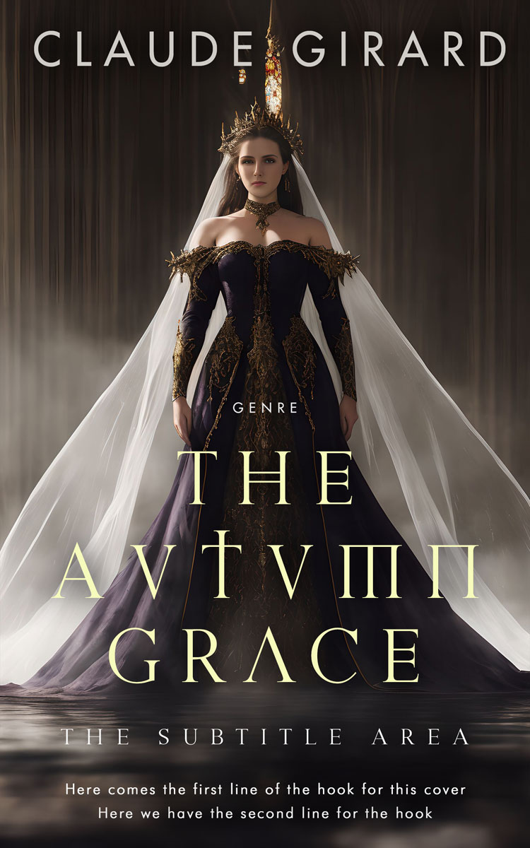 2D view of Premade Fantasy Book Cover - Cocoa Brown