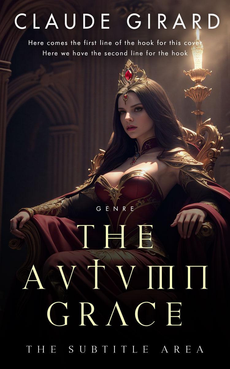 2D view of Premade Fantasy Book Cover - Cocoa Brown