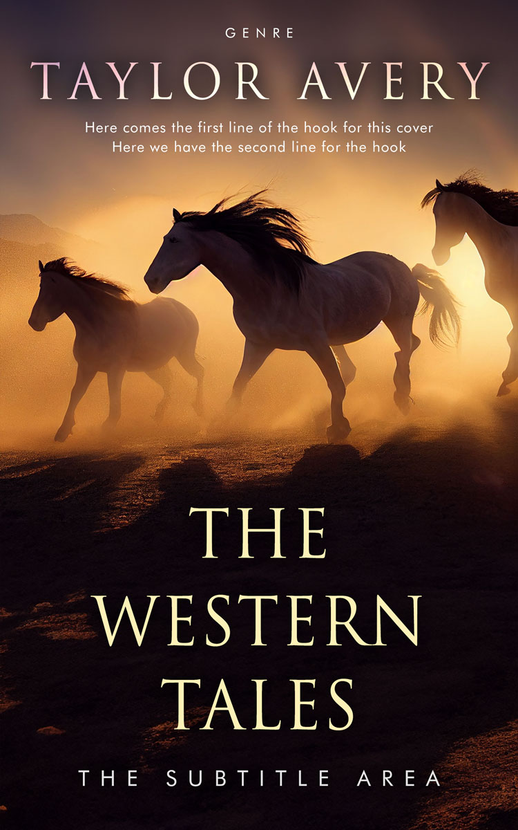2D view of Premade Western Book Cover - Di Serria