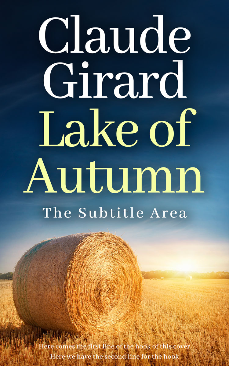 2D view of Premade Western Book Cover - Harvest Gold