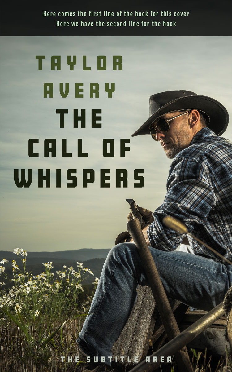 2D view of Premade Western Book Cover - Eagle