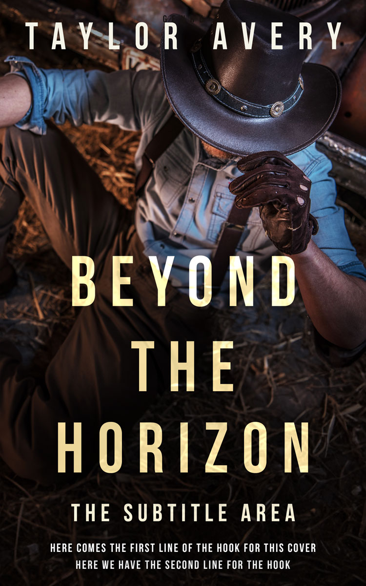 2D view of Premade Action & Adventure Book Cover - Cocoa Brown