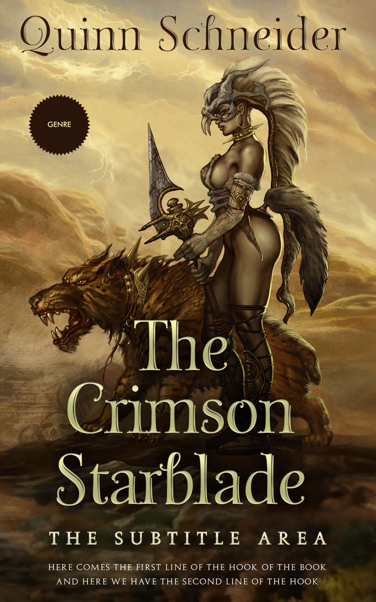 2D view of Premade Fantasy Book Cover - Mikado