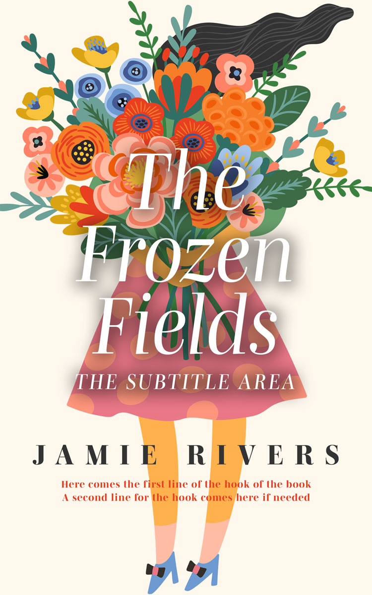 2D view of Premade Chick Lit Book Cover - Mineral Green