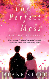 2D view of Premade Romance Book Cover - Deep Blush