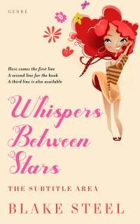 2D view of Premade Chick Lit Book Cover - Champagne