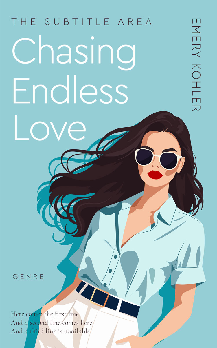 2D view of Premade Chick Lit Book Cover - Half Baked