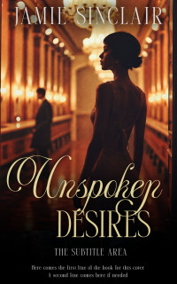 2D view of Premade Romance Book Cover - Antique Brass