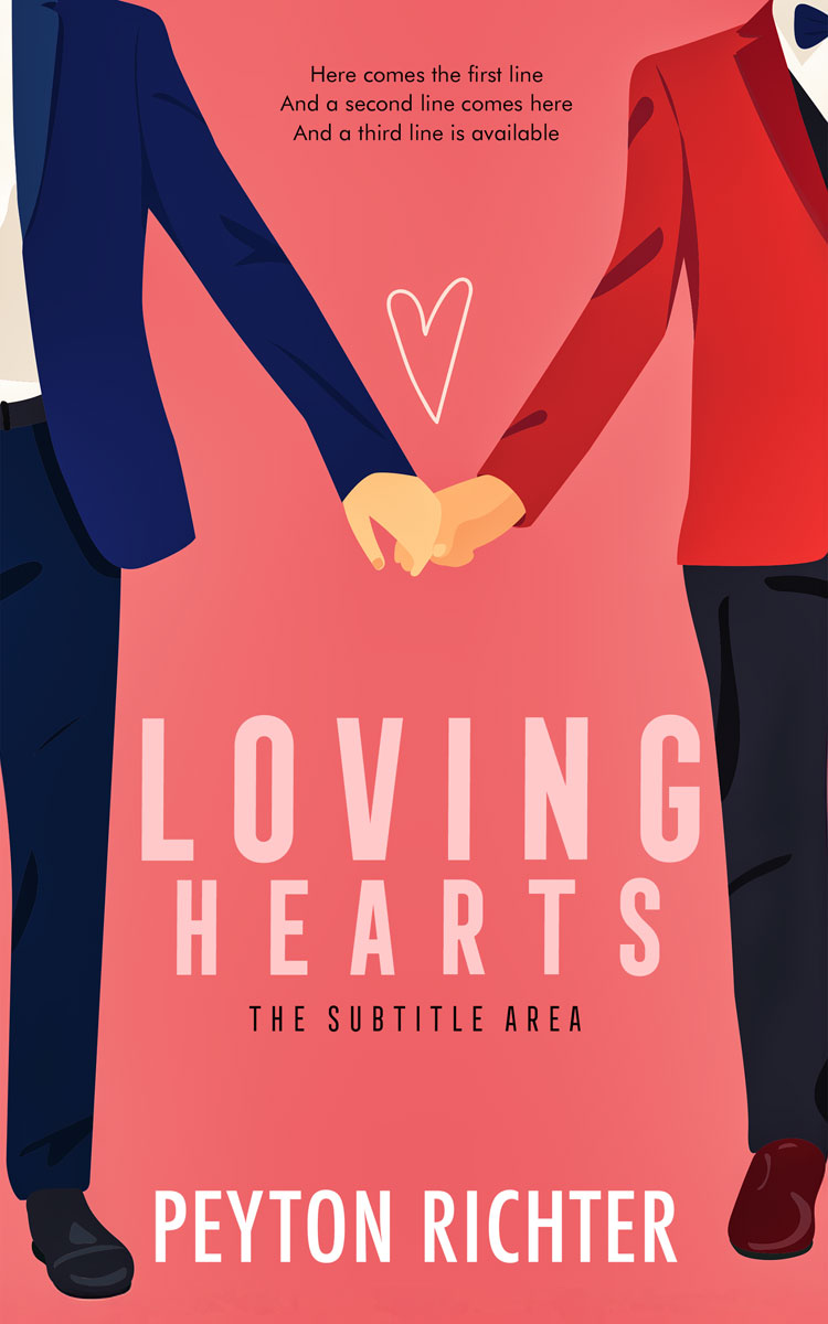 2D view of Premade Romance Book Cover - Burnt Sienna