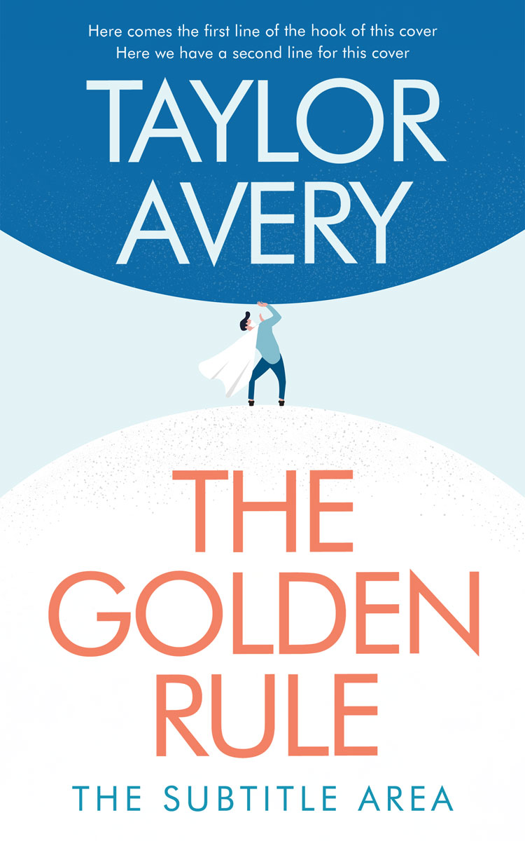 2D view of Premade Abstract Book Cover - Tory Blue