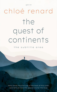 2D view of Premade Abstract Book Cover - Blue Dianne