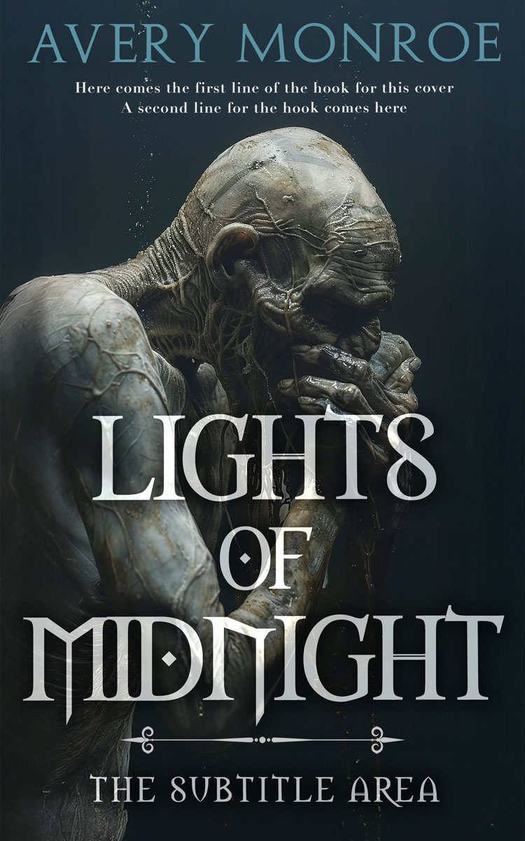 2D view of Premade Horror Book Cover - Outer Space