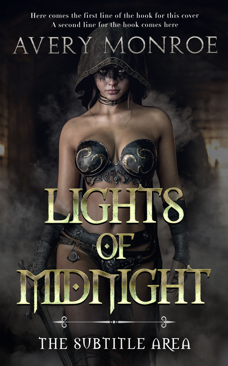 2D view of Premade Fantasy Book Cover - Thunder