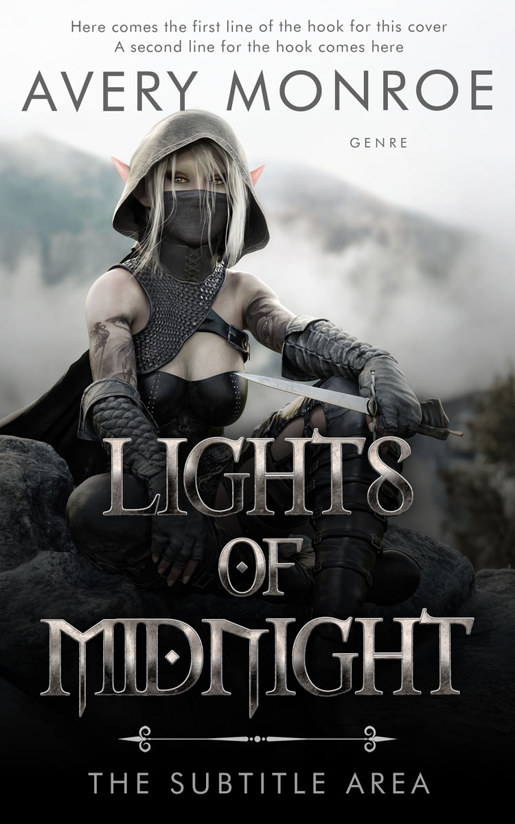 2D view of Premade Fantasy Book Cover - Tuatara