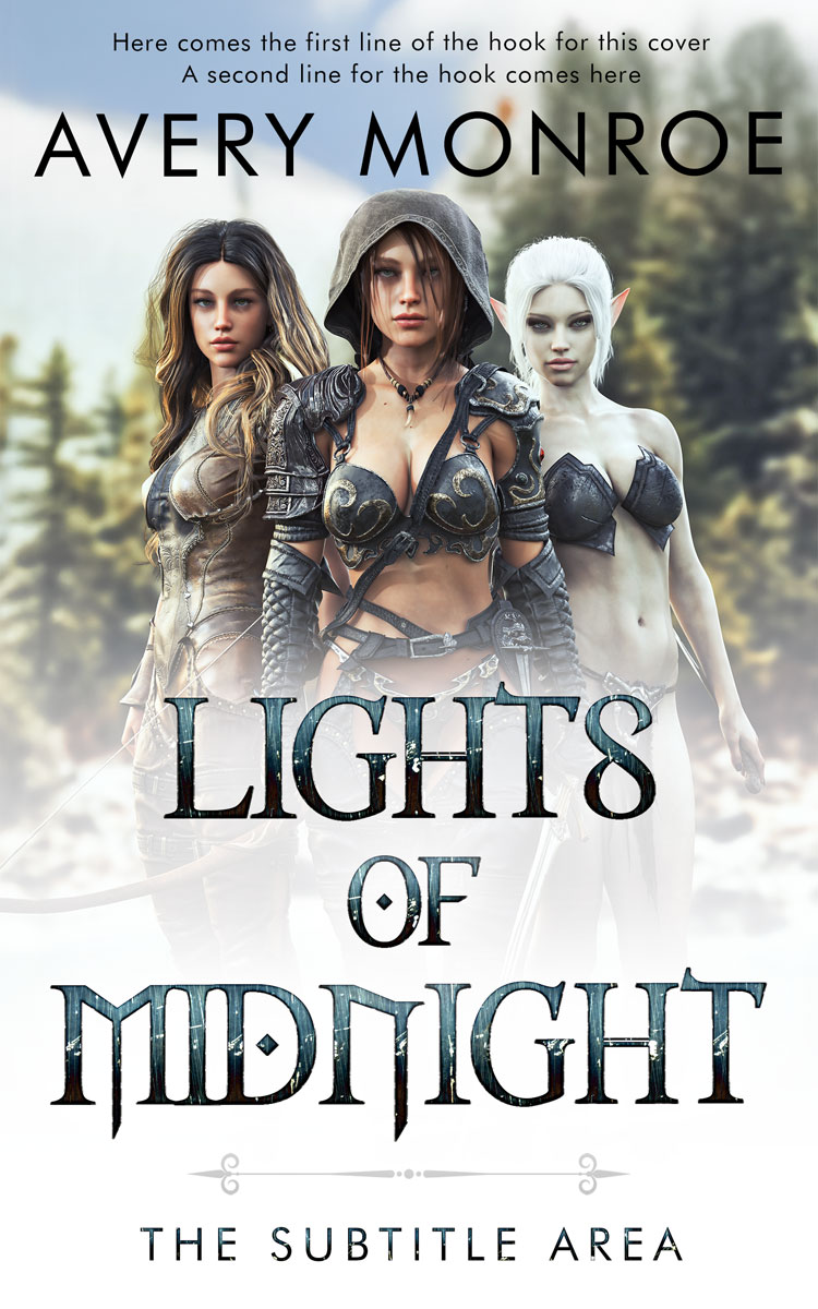 2D view of Premade Fantasy Book Cover - Celeste