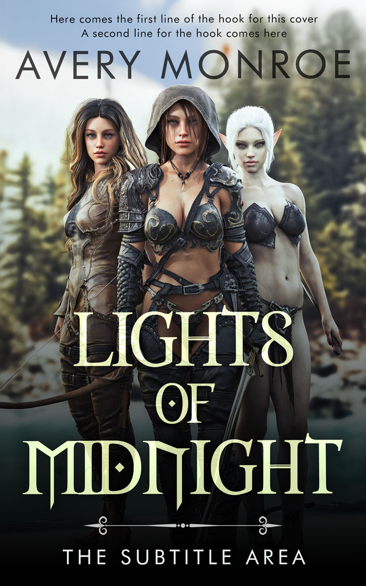 2D view of Premade Fantasy Book Cover - Celeste