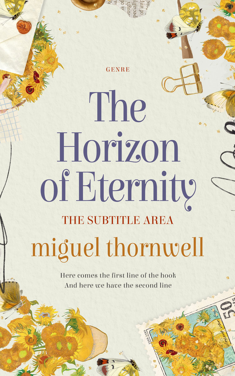 2D view of Premade Literary Fiction Book Cover - Satin Linen