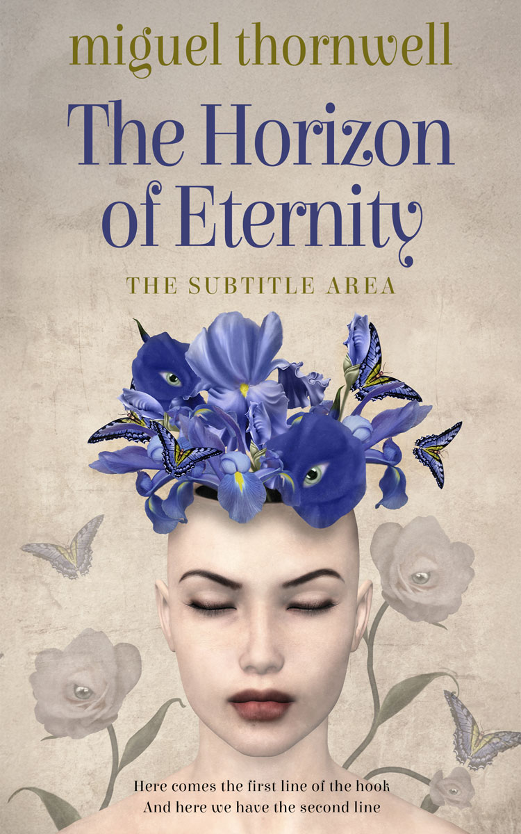 2D view of Premade Literary Fiction Book Cover - Soft Amber