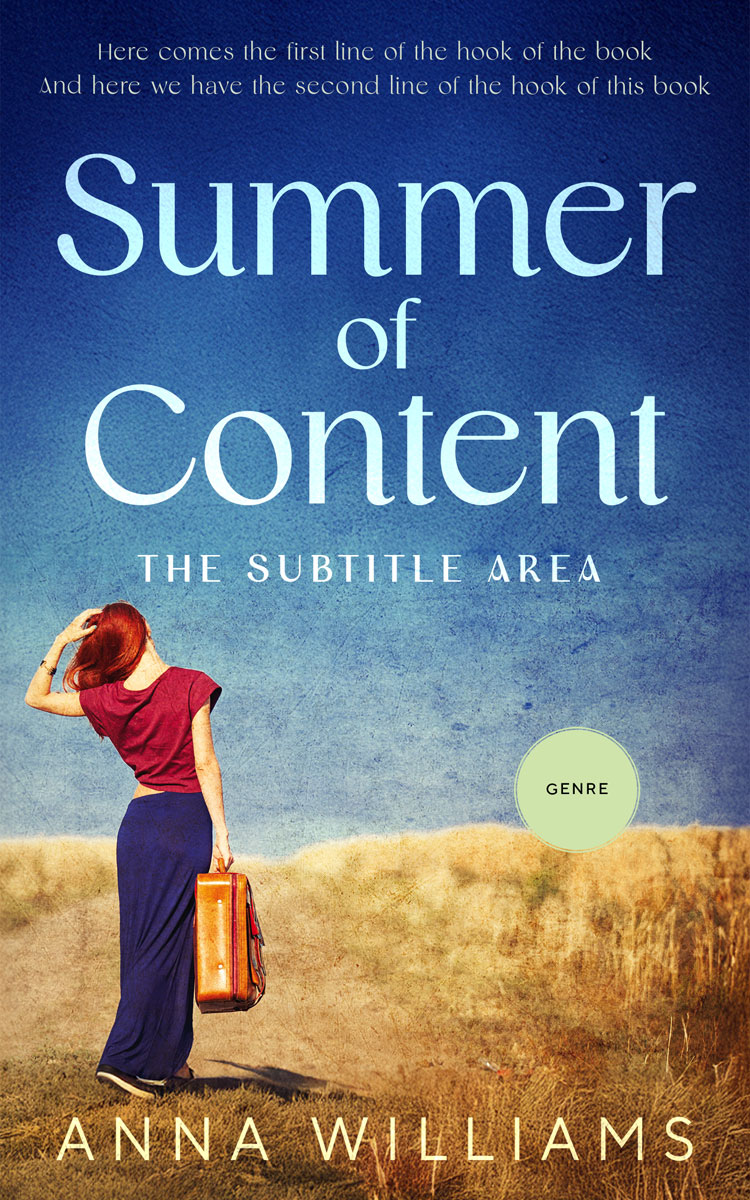 2D view of Premade Travel Book Cover - Chambray #17814 | BookCoverZone*